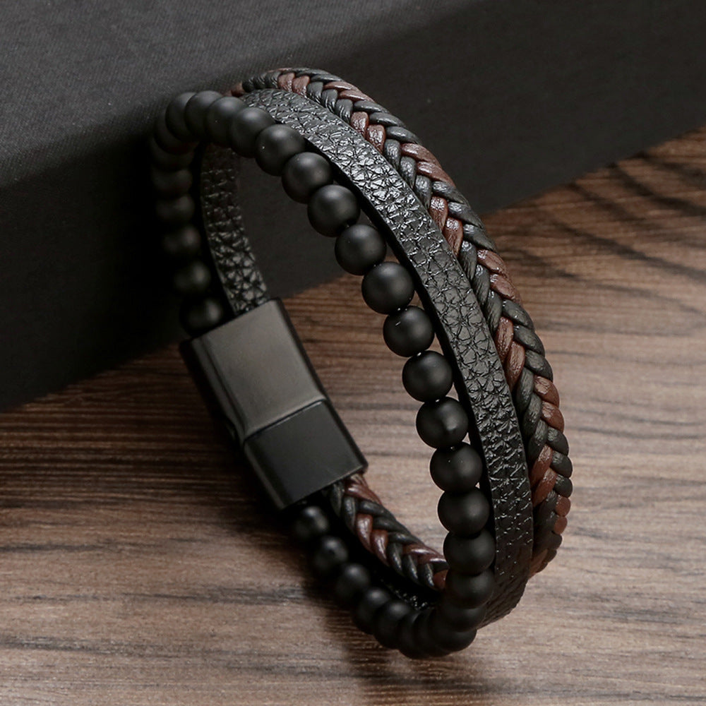 Natural  Obsidian Stone Magnetic Bracelet