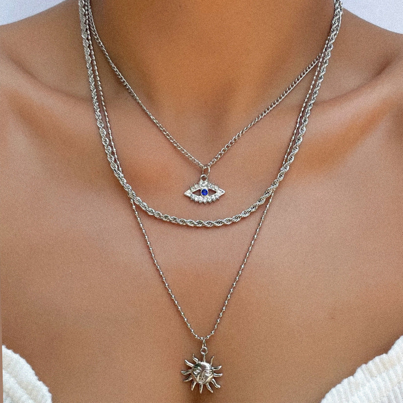 Tiered Evil Eye Necklace