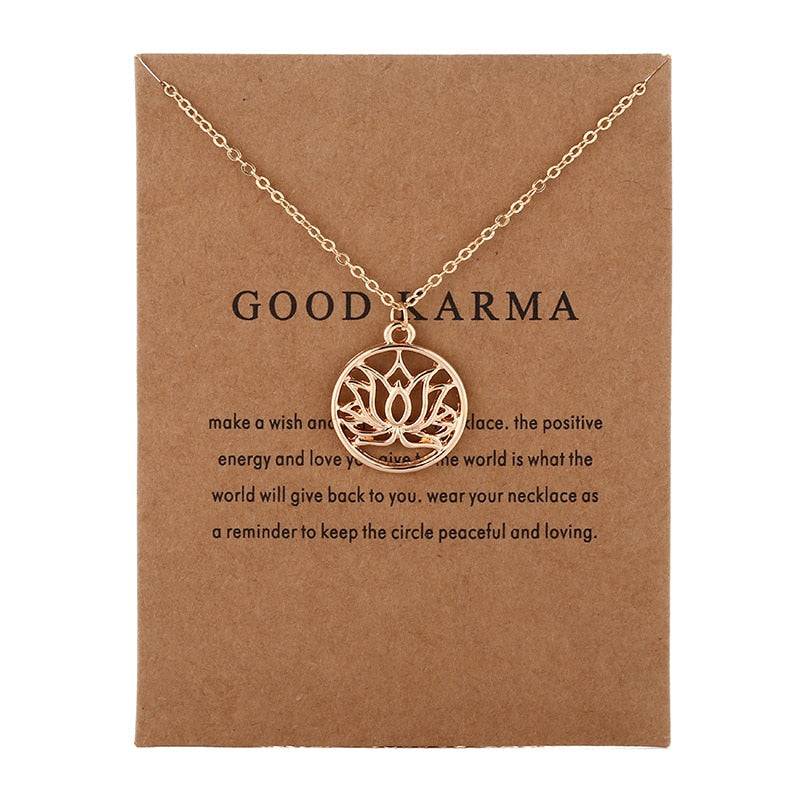 GOOD KARMA Buddha Lotus  Necklace