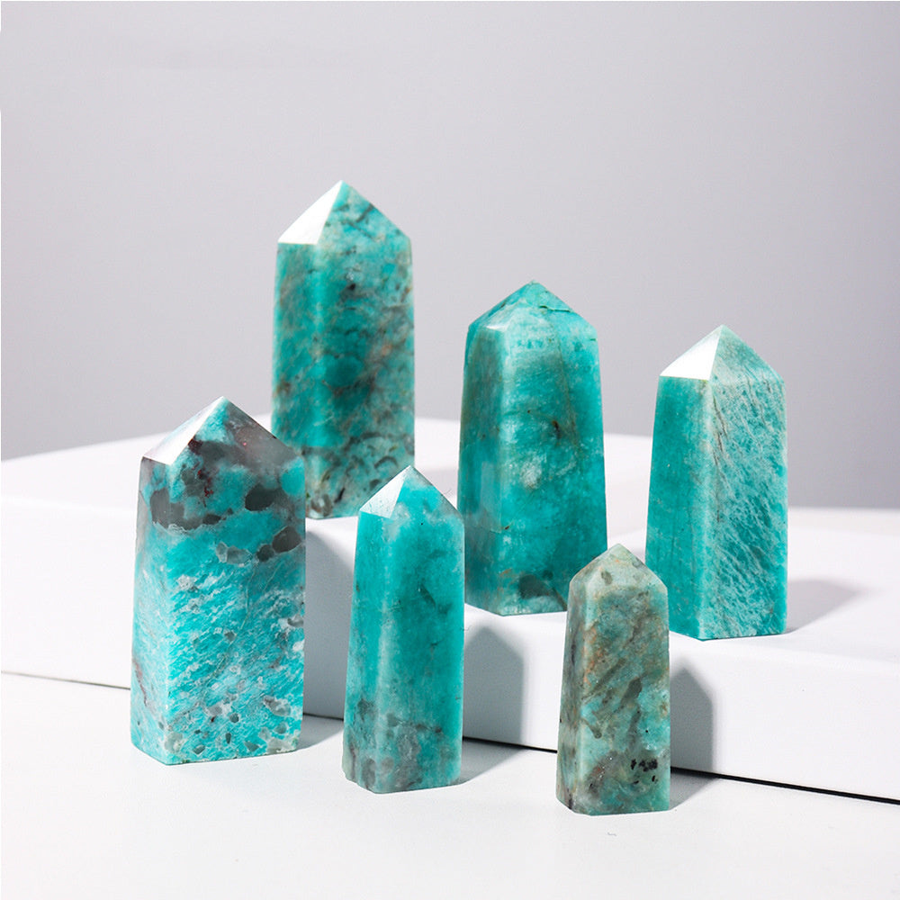 Natural Crystal Amazonite Four-edged Single Point