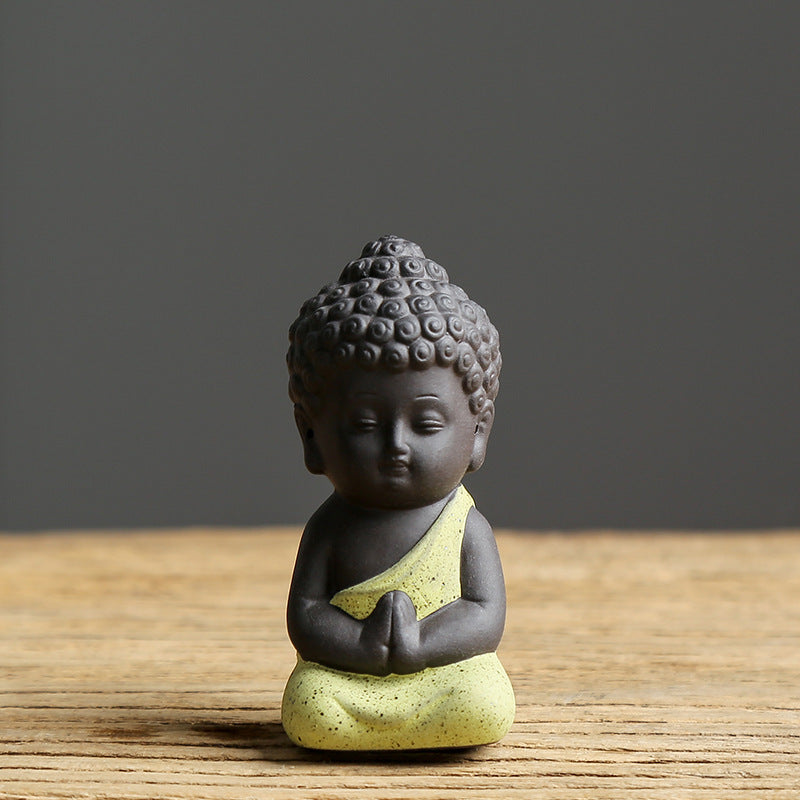 زخرفة تمثال بوذا السيراميك الصغيرة